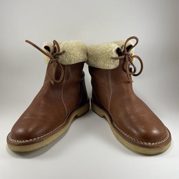 Duckfeet Arhus Boots Shearling Lined Crepe Sole Leather Size 43, Mens 9.5-10 - Picture 9 of 11